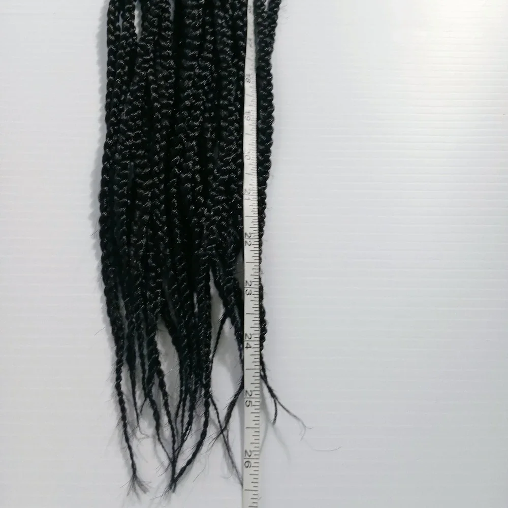 26 Inch Pre-Looped Crochet Box Braids Natural Black Synthetic Hair 6 Packs